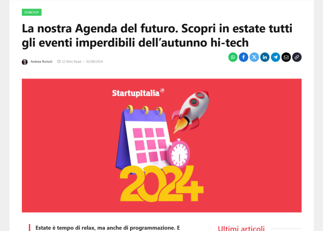 Scopri in estate tutti gli eventi imperdibili dell’autunno hi-tech - StartupItalia